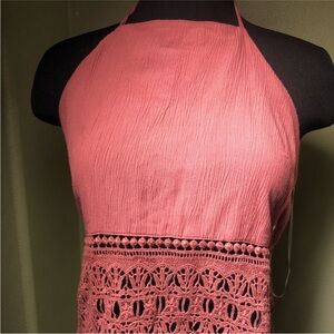 American Eagle Burgundy Halter Top